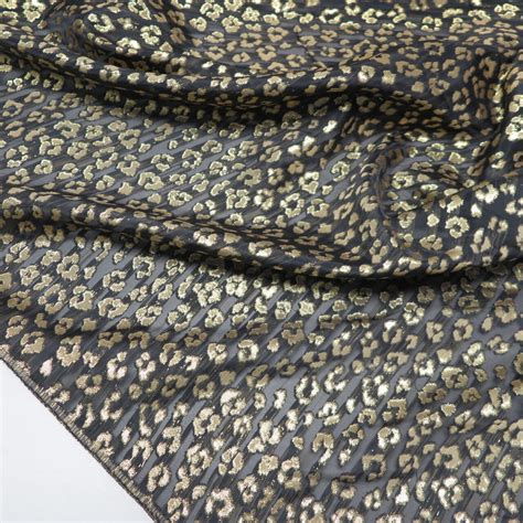 metallic leopard brocade fabric|Organza Jacquard, Lurex Metallic Leopard Pattern.